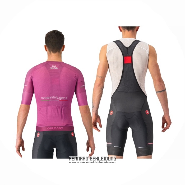 2024 Fahrradbekleidung Giro d'Italia Volett Trikot Kurzarm Und Tragerhose